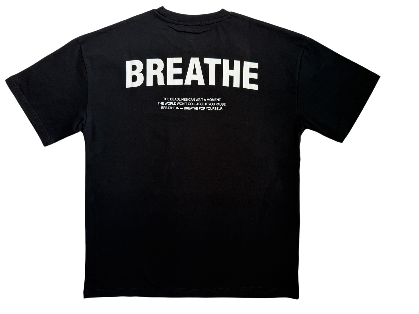 BREATHE Oversized Tee — Black