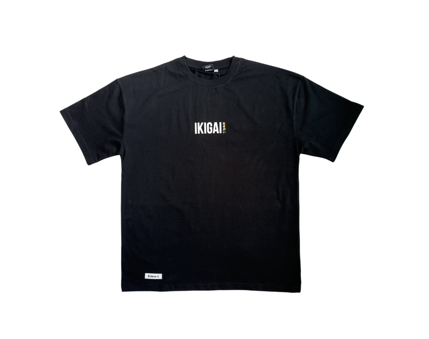 IKIGAI (Plain Back) Oversized Tee — Black