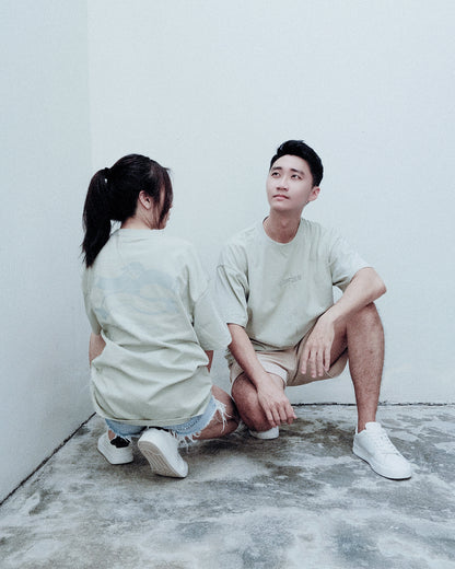 CARPE DIEM Oversized Tee — Sage Green