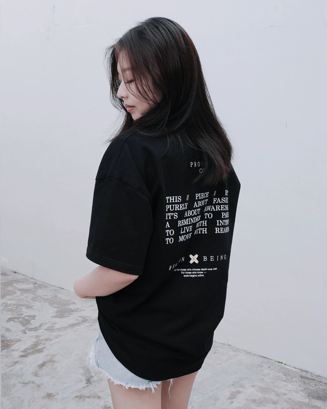 IKIGAI Oversized Tee — Black