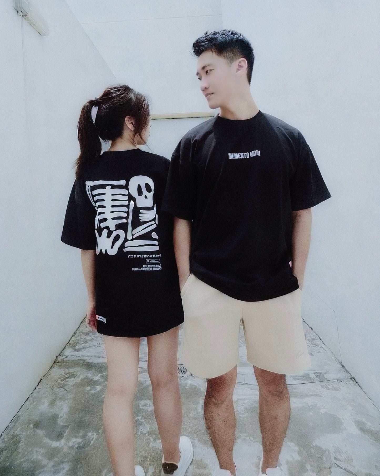 MEMENTO MORI Oversized Tee — Black
