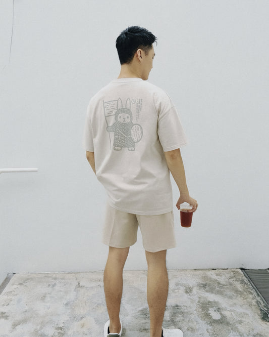 PEACE Oversized Tee — SandStone